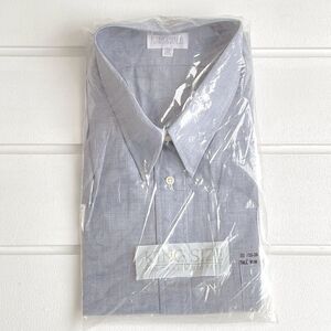 King Sized No Hassle Long-Sleeve Button-Down Collar Dress Shirt 20 35/36 Tall